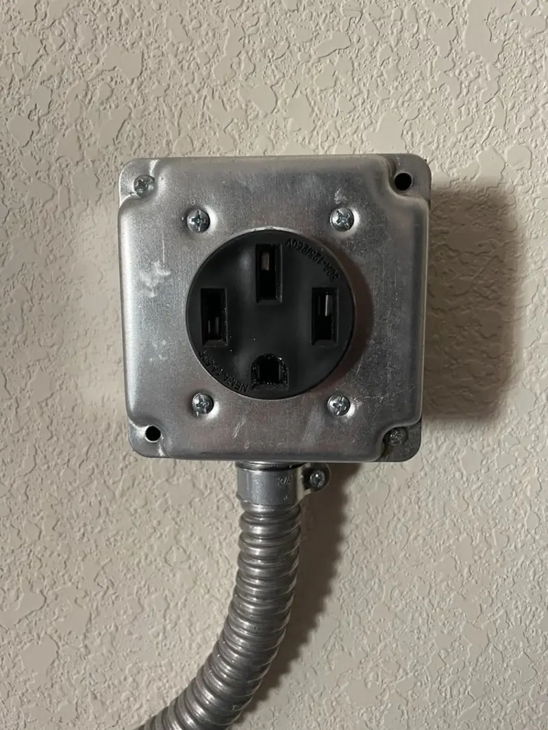 NEMA 14-50 outlet installed for Smart Home Electrical in Shreveport